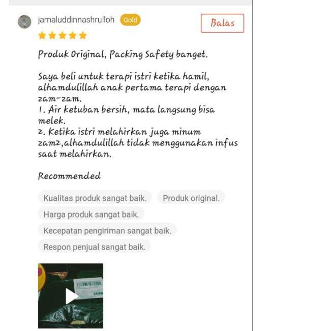 

EXCLUSIVE!Air zamzam 1 liter / air zam-zam 1 liter asli original|SQ4