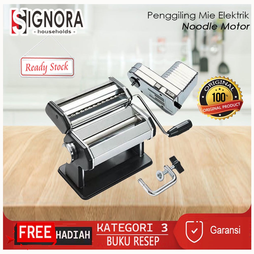 Alat Giling Mie Elektrik / Noodle Maker Motor Signora Bonus Hadiah dan Buku Resep