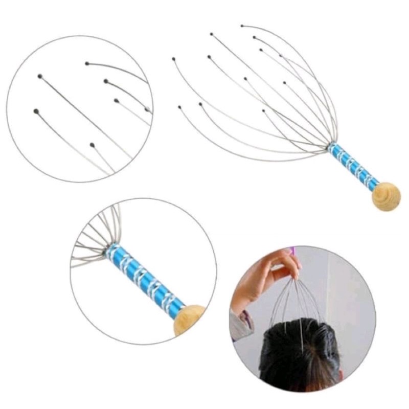 Alat pijat Reflexi kepala 12 titik akupuntur head massager