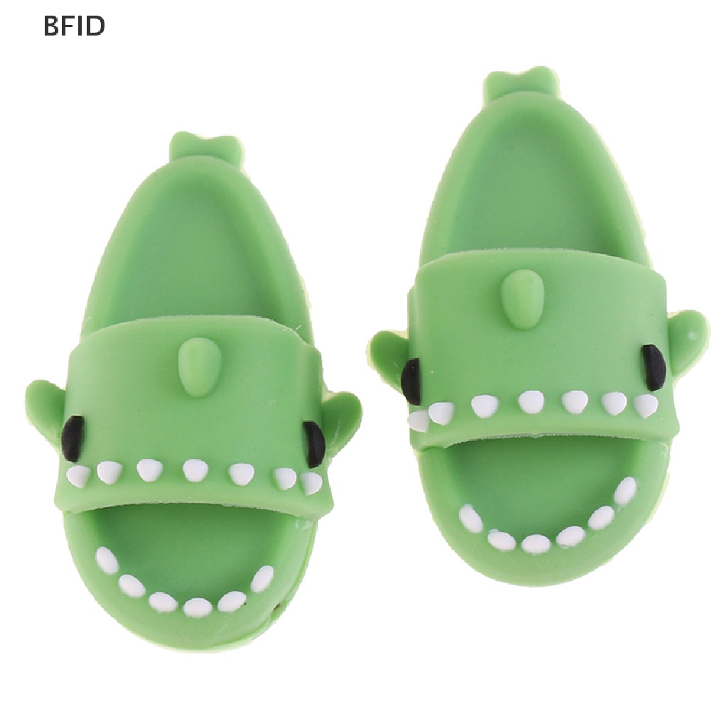 [BFID] 1pasang1: 12rumah Boneka Sandal Hiu Lucu Sepatu Boneka Cocok Untuk Boneka Ob11 1/12 [ID]