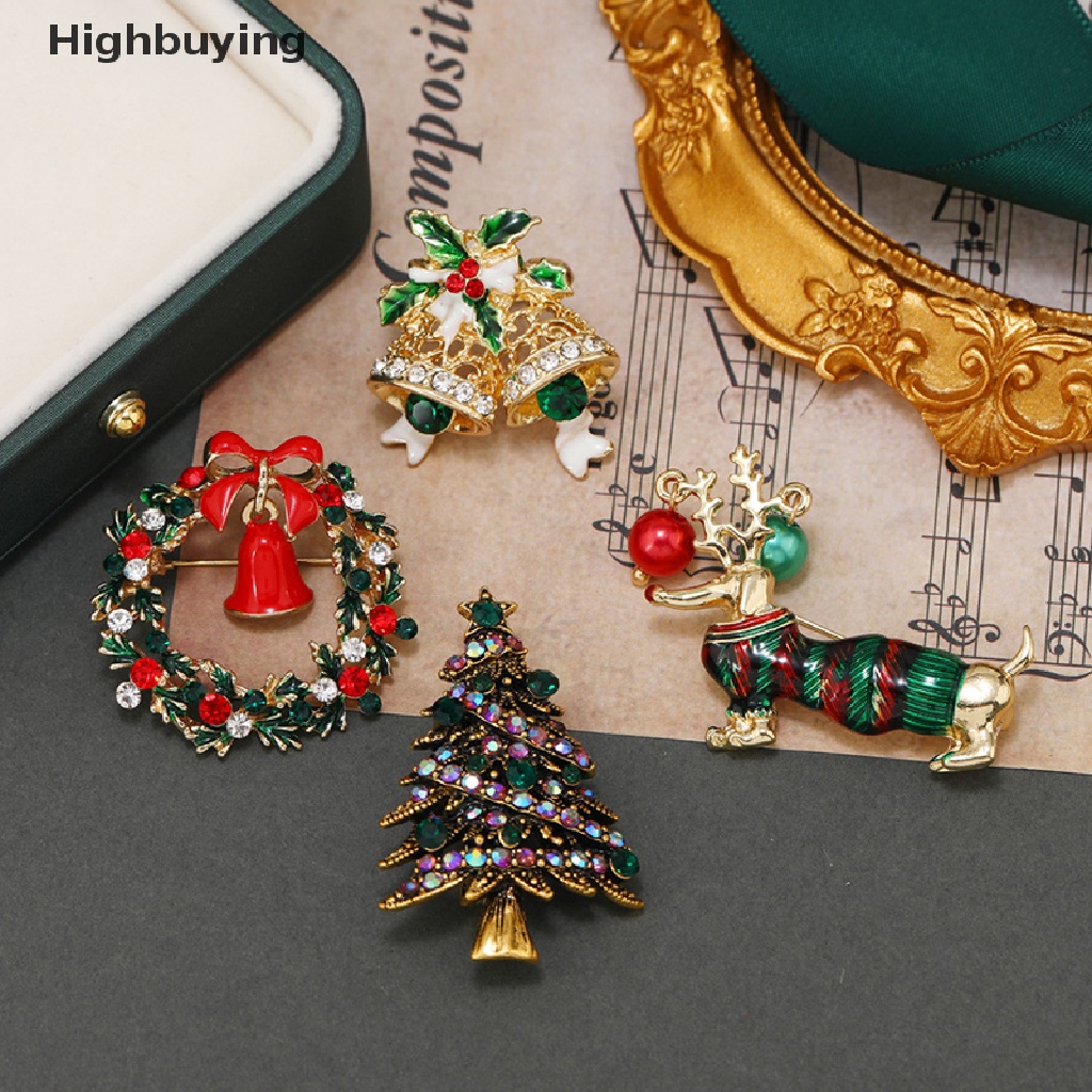 Hbid Tahun Baru Natal Bros Logam Lencana Pin Fashion Perhiasan Aksesoris Pohon Natal Merry Christmas Dekorasi Pesta Baju Aksesoris Glory