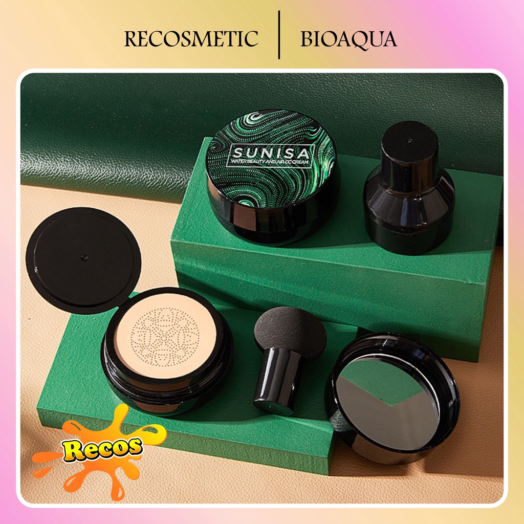 BIOAQUA x SUNISA Bedak Cushion Waterproof 20g Menutupi pori-pori Full Coverage BB Cushion Original 100%