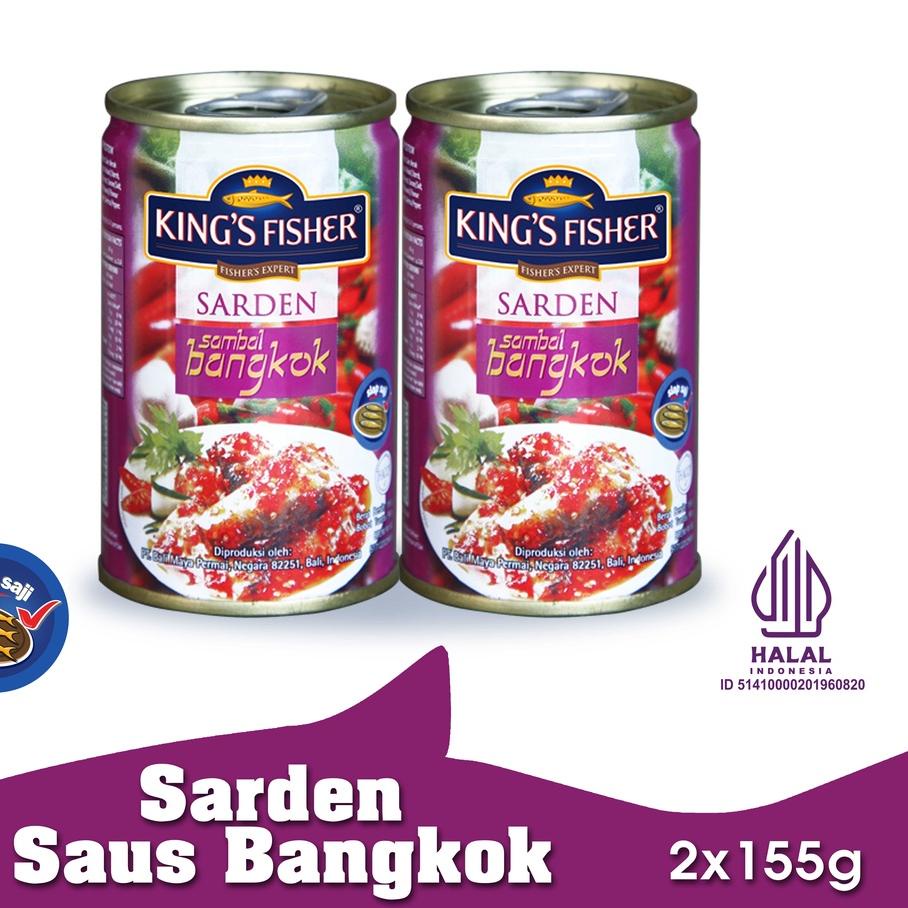 

Promo Hari Ini" Paket couple 2 pc King's Fisher Sarden mini rasa saus bangkok Makanan Kaleng 155g kings fisher