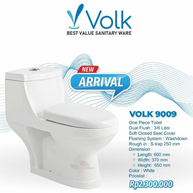 Closet duduk kodok Volk 9009 asik promo