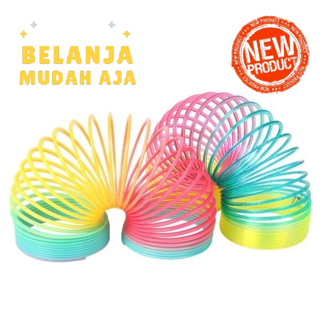 Mainan Magic Spring Rainbow Spiral / Mainan Anak Slinky Pelangi / Mainan Montessori / Mainan Edukasi