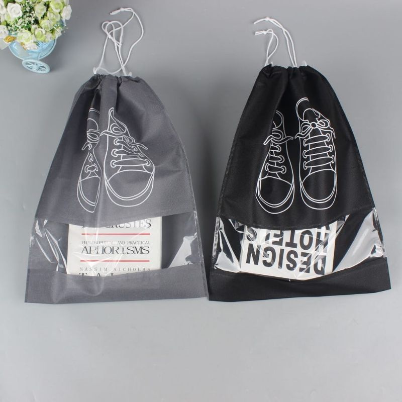 Tas Sepatu Serut Shoes Bag Penyimpanan Sendal Kantong