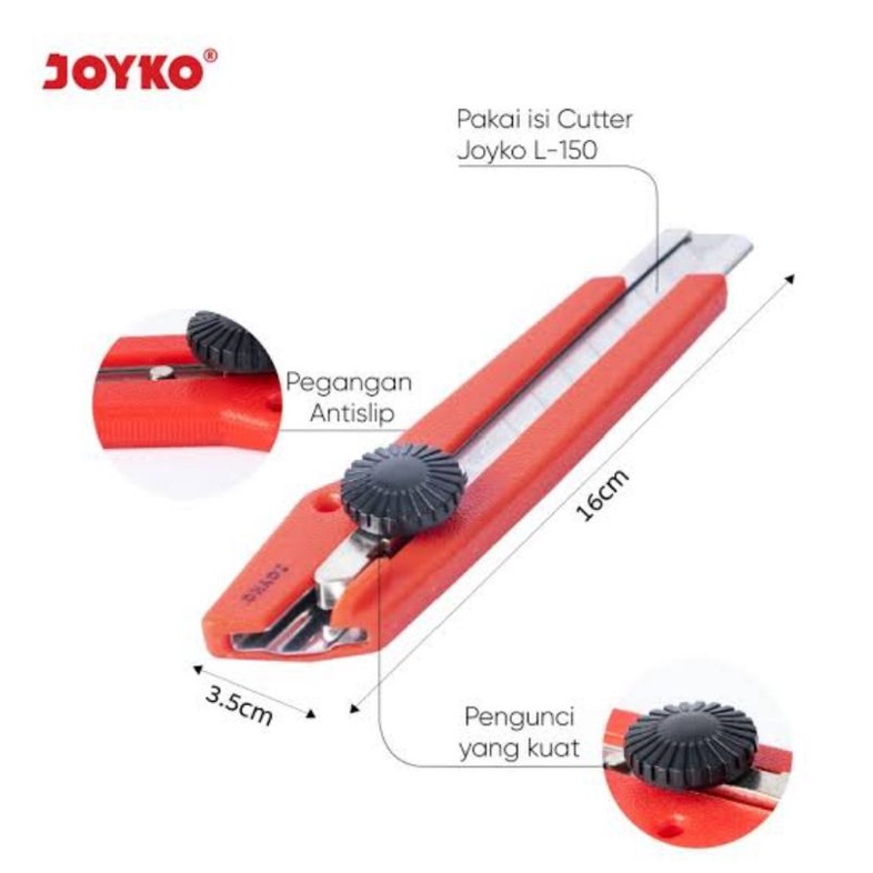 Cutter Joyko Besar L - 500 Satuan Bonus Isi Cutter