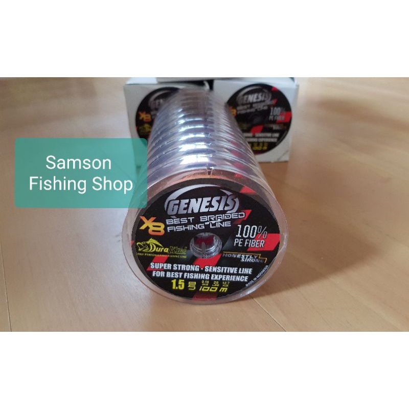 pe genesis x8 duraking genesis multicolor dan coklat pe 1 1.5 2 3 4 5 senar mancing casting gabus to
