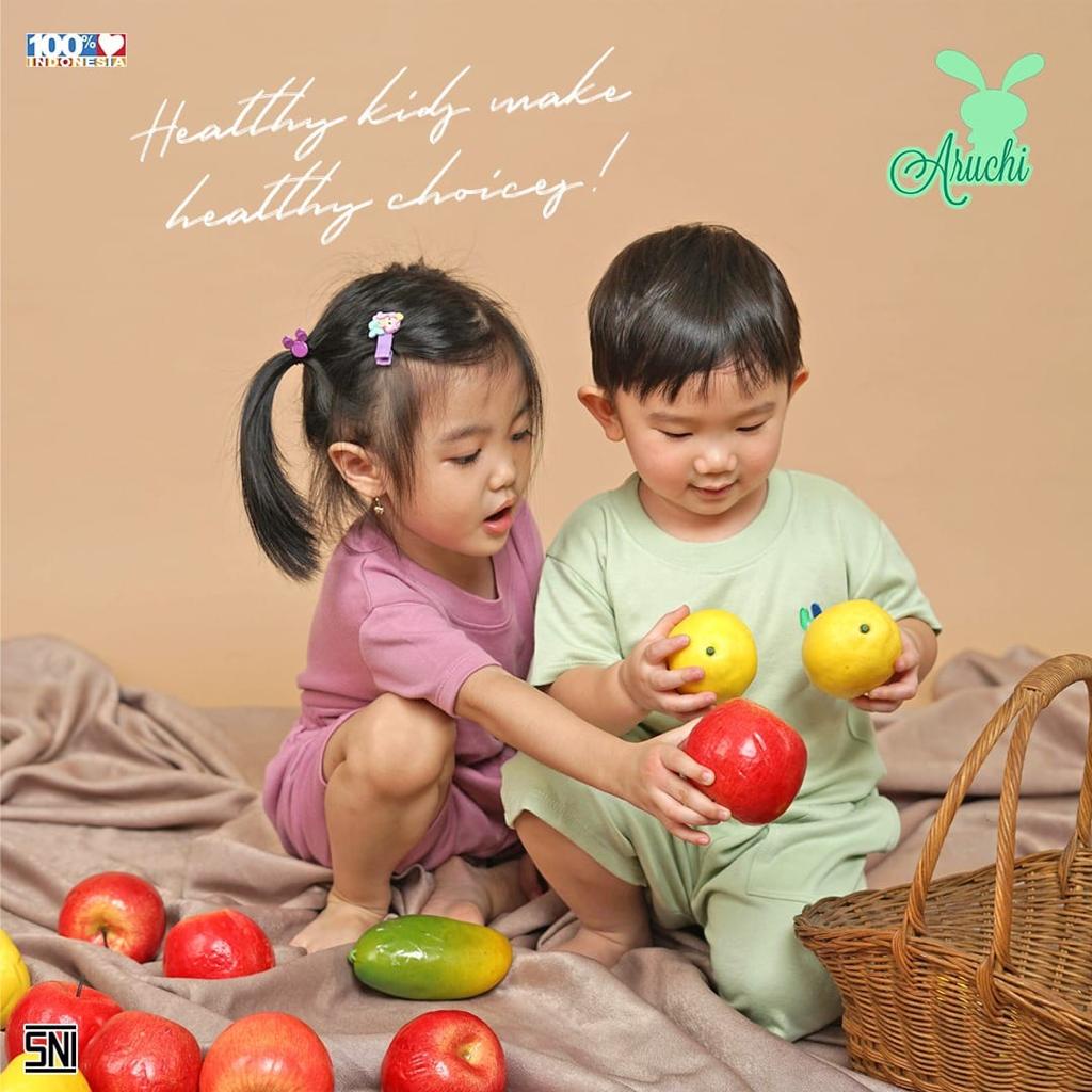 PREMIUM Setelan Pendek Cilla 1-3 Tahun Aruchi Setelan Pendek High Quality CBKS