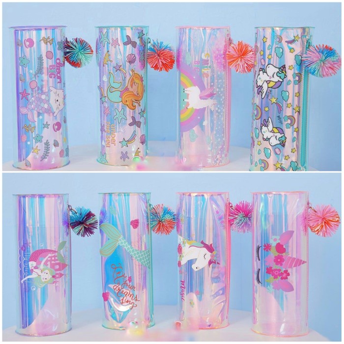 

TEMPAT PENSIL PENCIL CASE HOLOGRAM TABUNG UNICORN MERMAID
