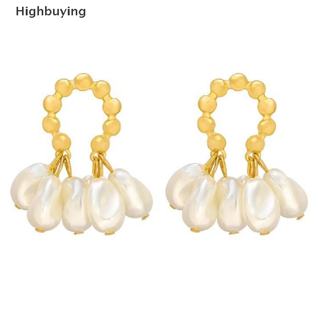 Hbid 1pasang Kepribadian Fashion Baroque Pearl Pendant Earrings Perhiasan Hadiah Pesta Untuk Wanita Glory