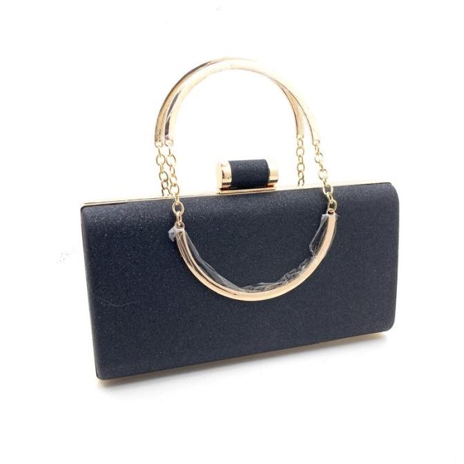 Tas pesta wanita mewah elegan import clutch glitter jinjing
