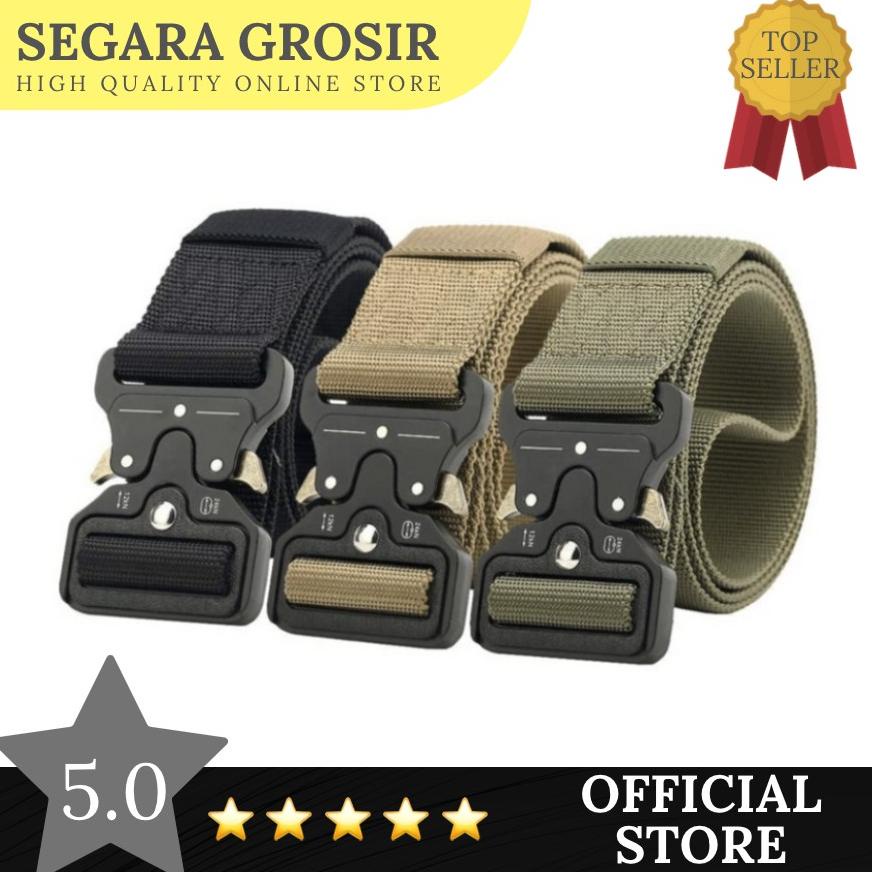 (Ready COD) IKAT PINGGANG NYLON MEN BELT TACTICAL MILITER SABUK BAN GESPER MILITARY MILITER BAN PING