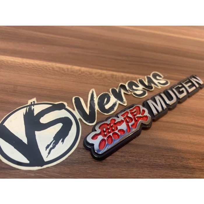 Emblem Mugen Power Merah Chrome 3D Honda Jazz/Fit/Civic/CRV/HRV/BRV