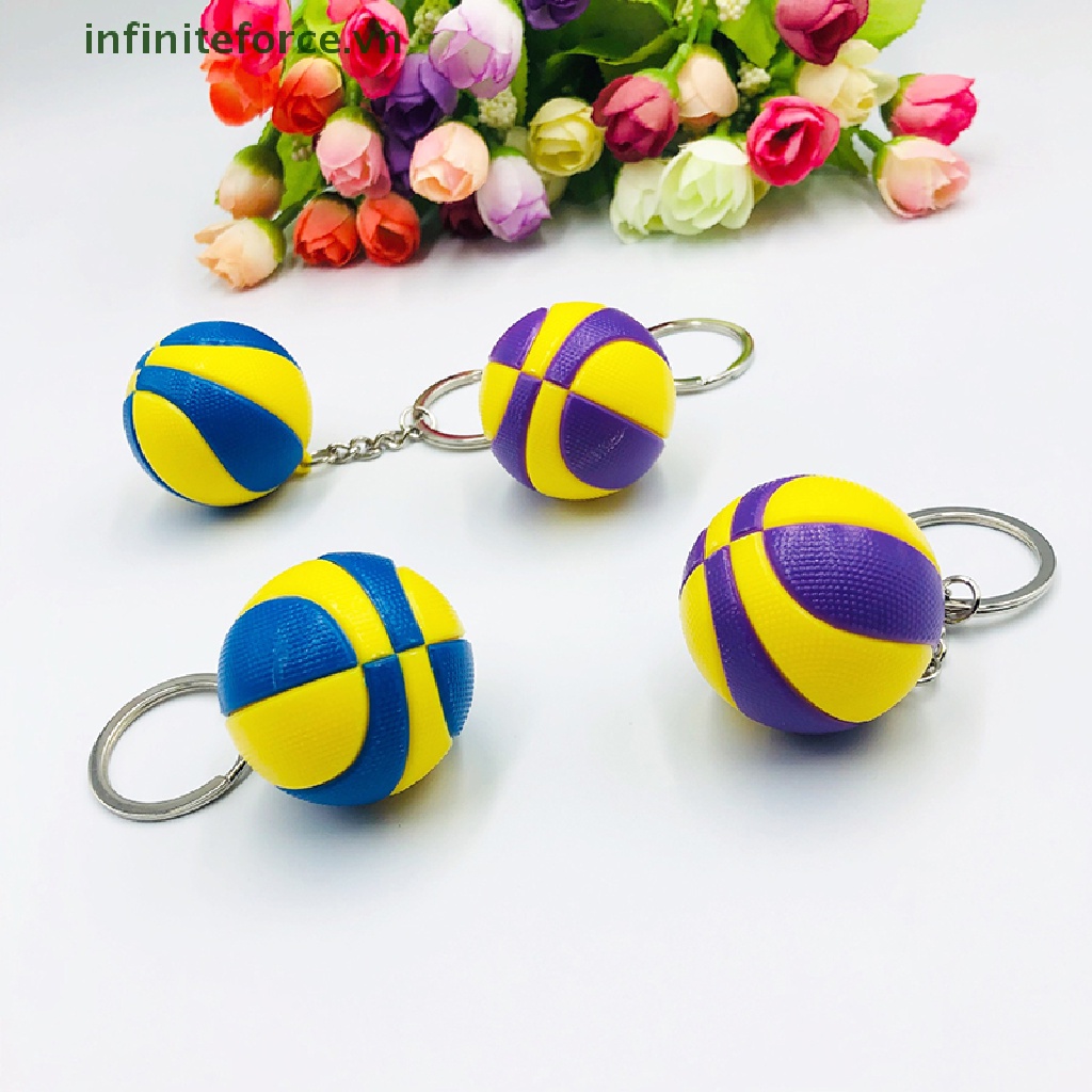 [INVN] Mini Simulasi PVC Voli Mainan Sport Gantungan Kunci Untuk Pria Wanita Dompet Mobil Bola Keyring Hadiah Key Holder Ring [VN]