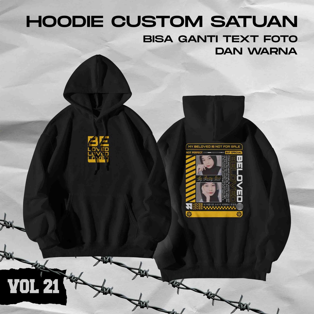 Hoodie Sablon Custom / Hoodie Custom Sablon / Jaket Custom Desain Sendiri Foto / Hoodie Costum / Hod