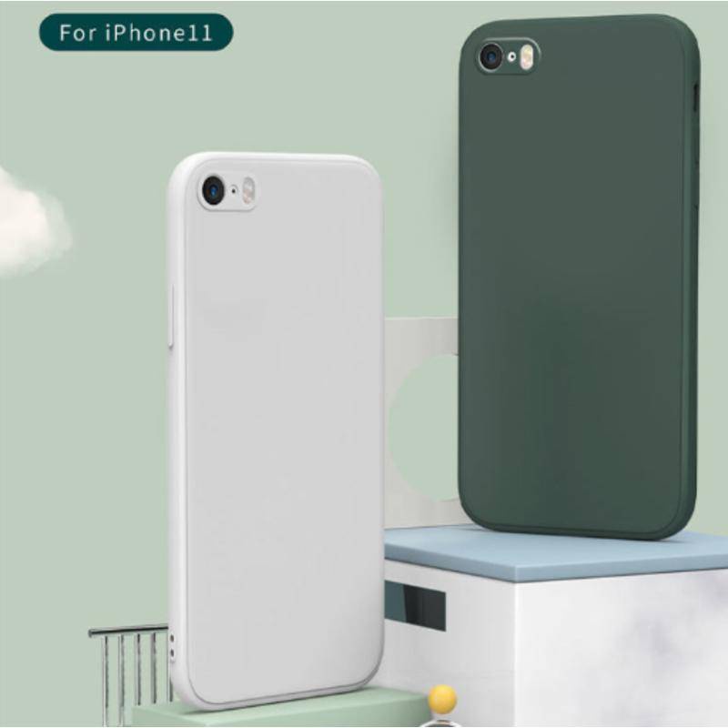 IPHONE Casing Ponsel Pelindung Penuh Silikon Cair Persegi Untuk Iphone5 5S Se2016