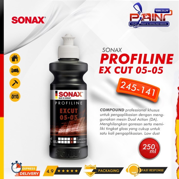 SONAX Profiline EXCUT 05 05 250ml 245-141 Dual Action STEP 1 - Cutting