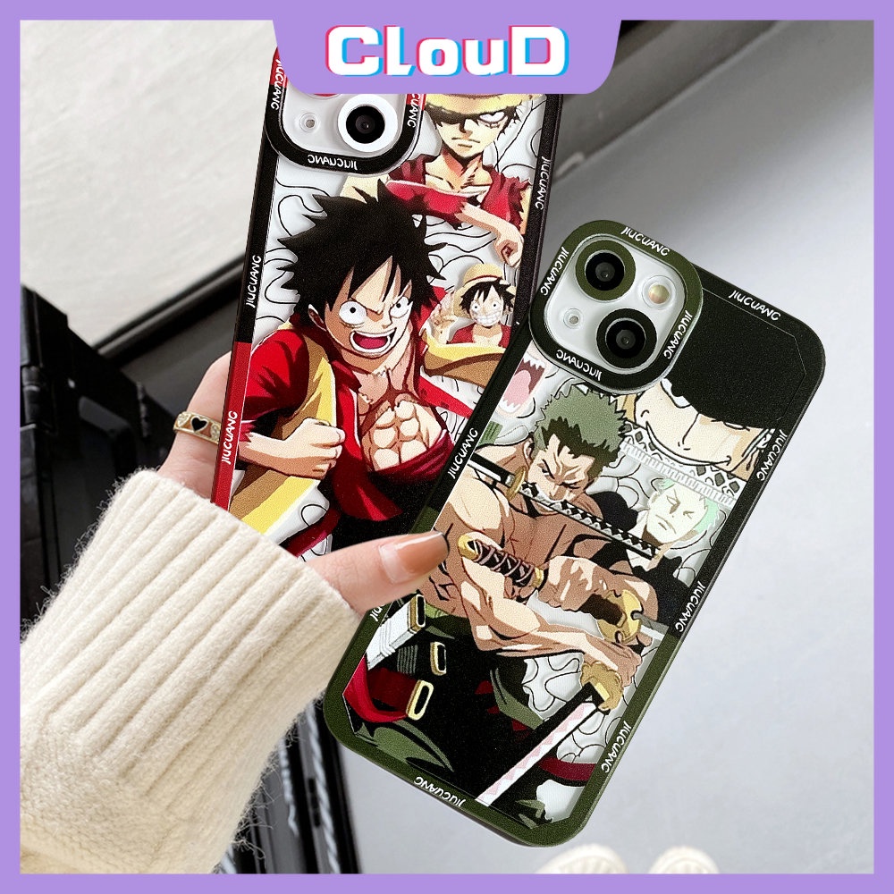 Oppo A17 A15 A96 A77s A74 A5 A57 A9 A94 A95 A55 A15s A12E A12 A7 A17k A5S A54 A76 A3S A16 A16K A31 A1K Reno 74f 6 5F 7Z Anime One Piece Kartun Luffy Zoro Mata Sudut Sarung