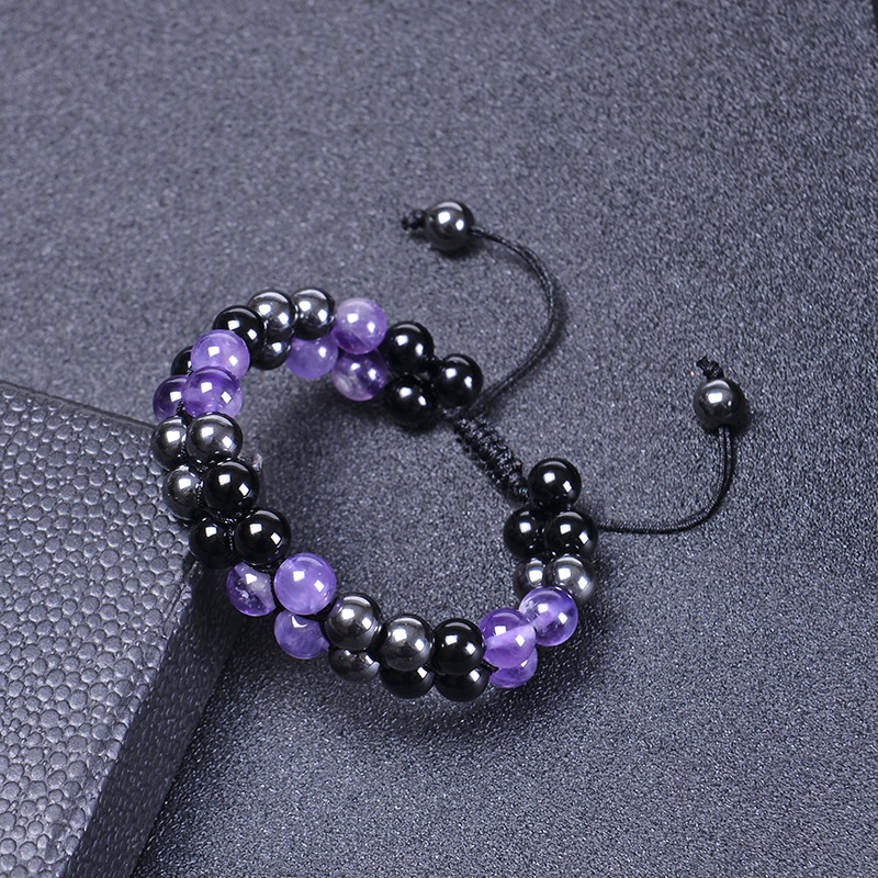 New Beads Gelang Pria Wanita Double Layer Couple Bangle Bracelet Serut