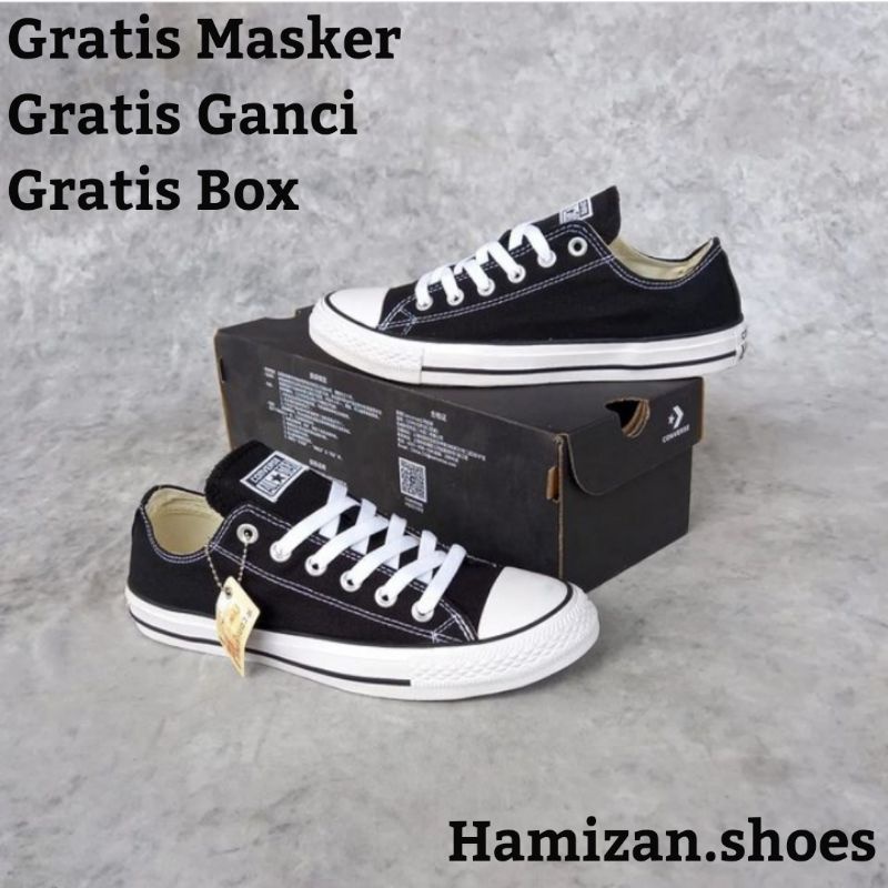 Jual Converse All Star Classic Low Ox Hitam Sneakers Kasual Sekolah