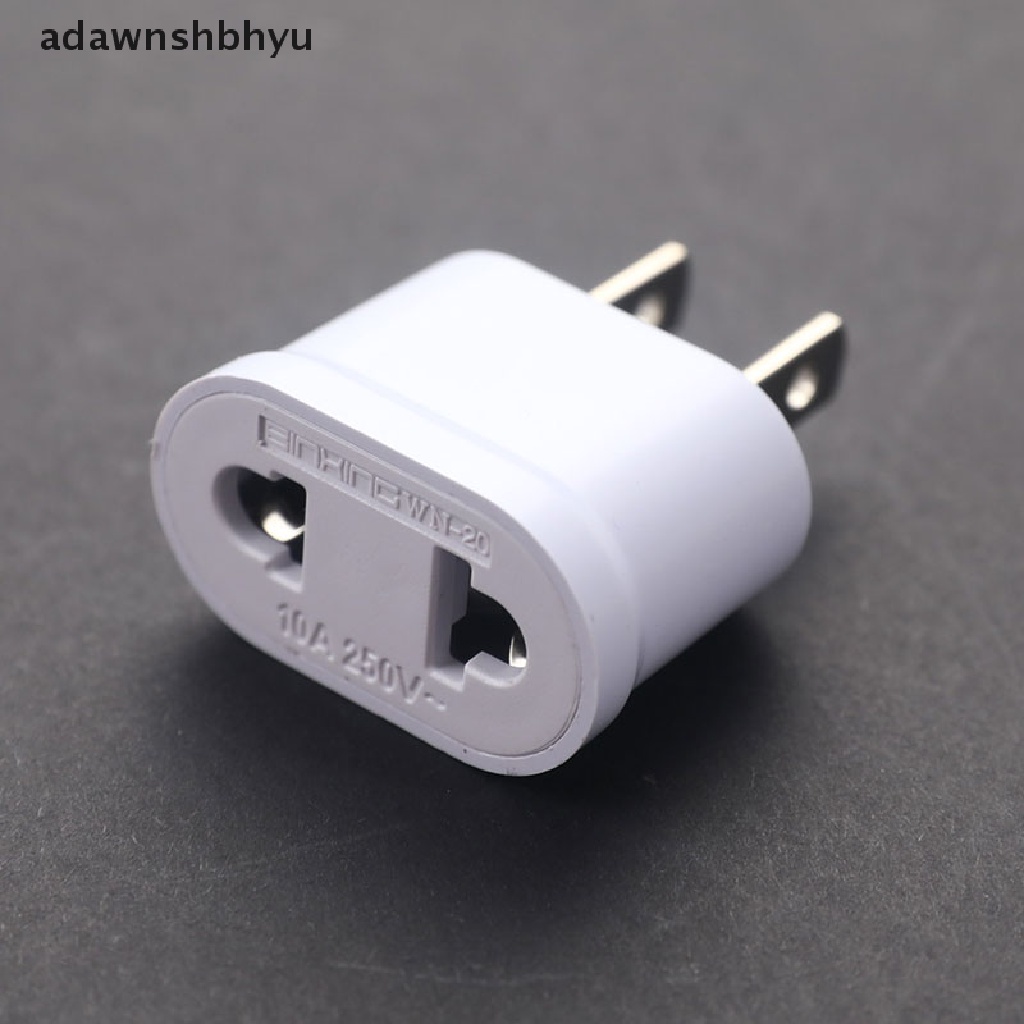 Adawnshbhyu Steker US Ke Plug EU Steker Bulat Dan Datar Colokan Konversi Ganda Serba Guna Converter Socket ID