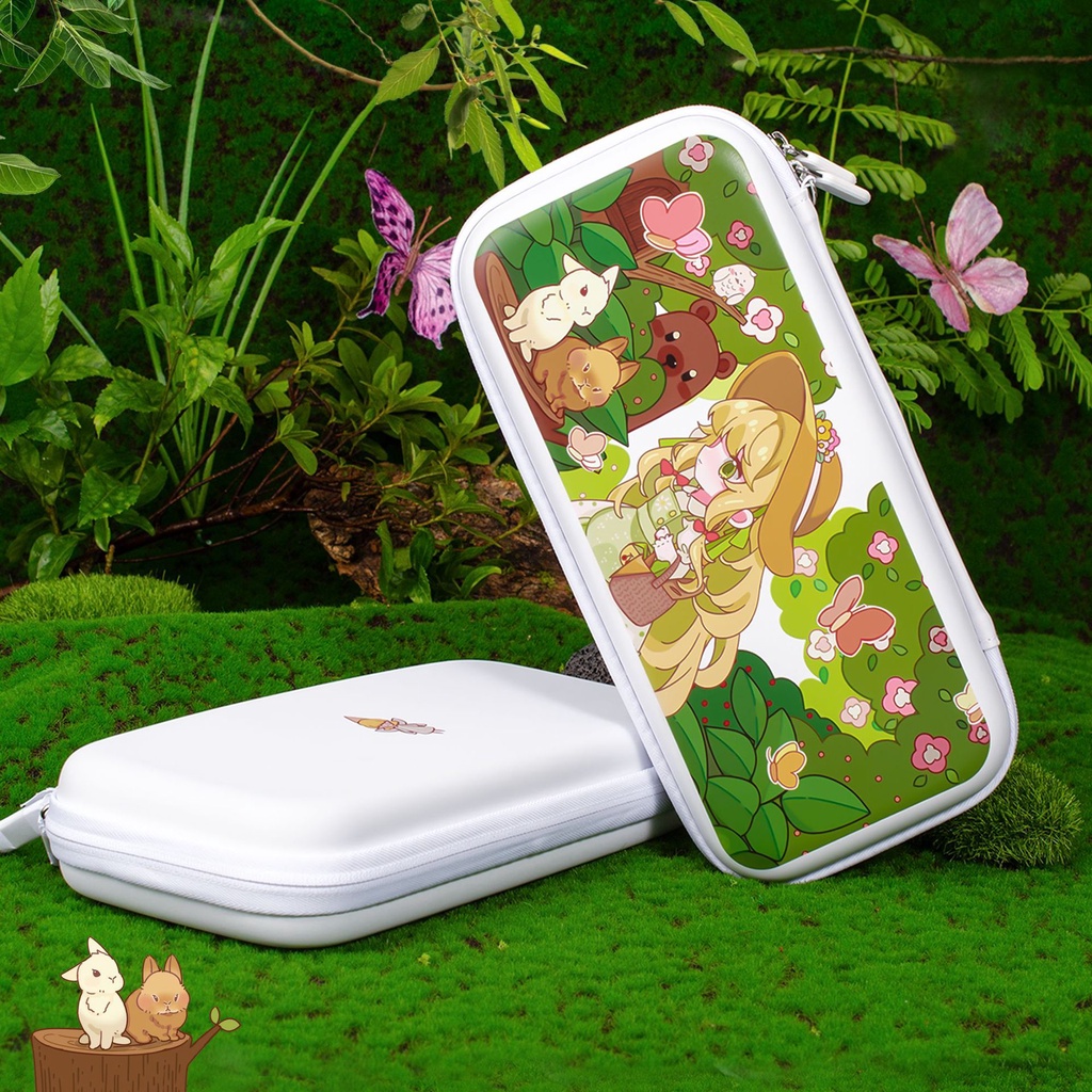 Switch OLED Hard Case Nintendo Switch Forest Girl Theme Casing Pelindung Untuk Switch OLED/Lite/V1 V2 Model Joy-con Case Penyimpanan Tas Aksesoris