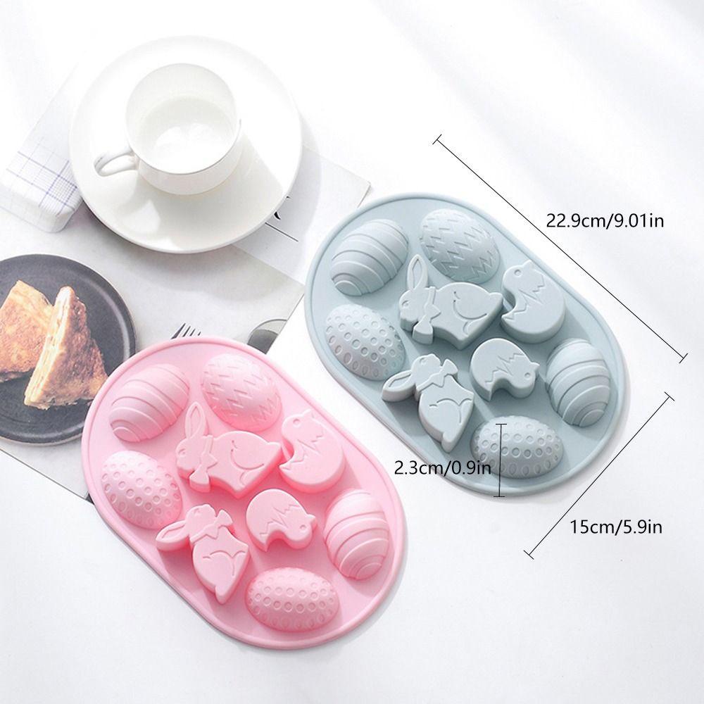 Solighter Easter Cetakan Silikon Handmade Soap Mould Baking Pan 9rongga