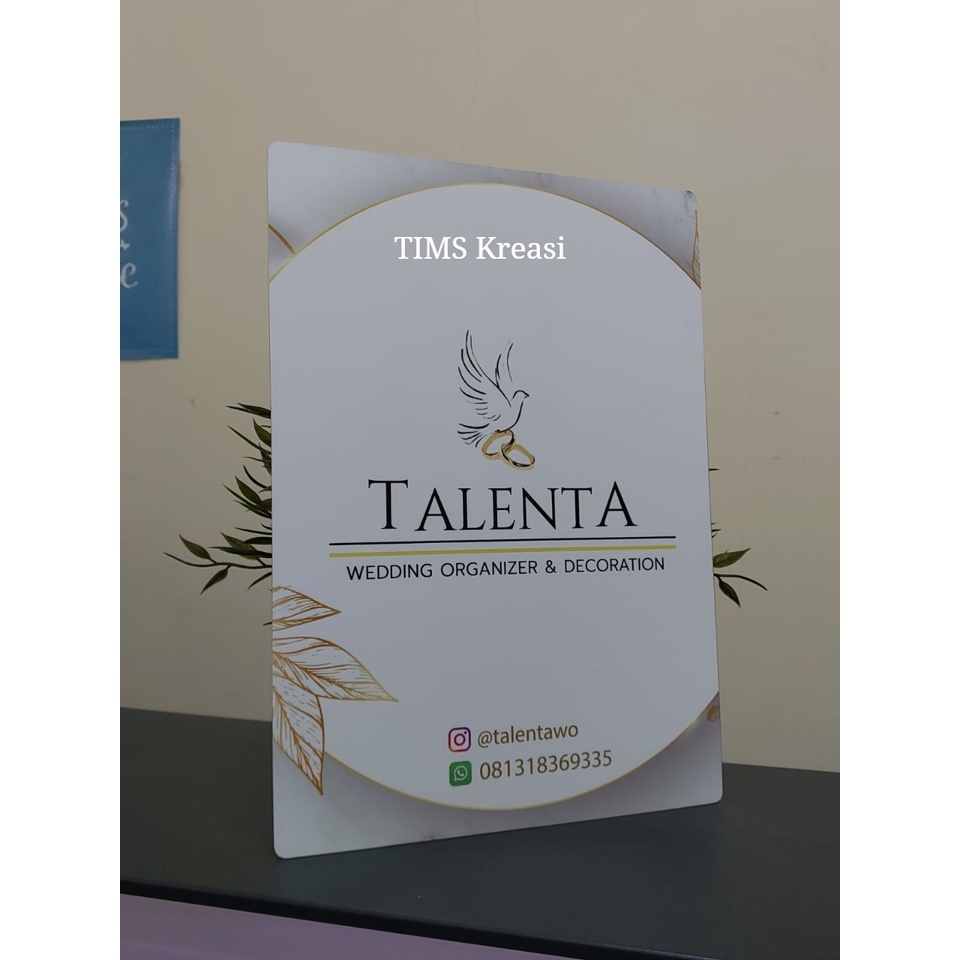 Cue Card A4 | Papan MC | Que Card Akrilik | Papan Akrilik MC + Printing Biasa