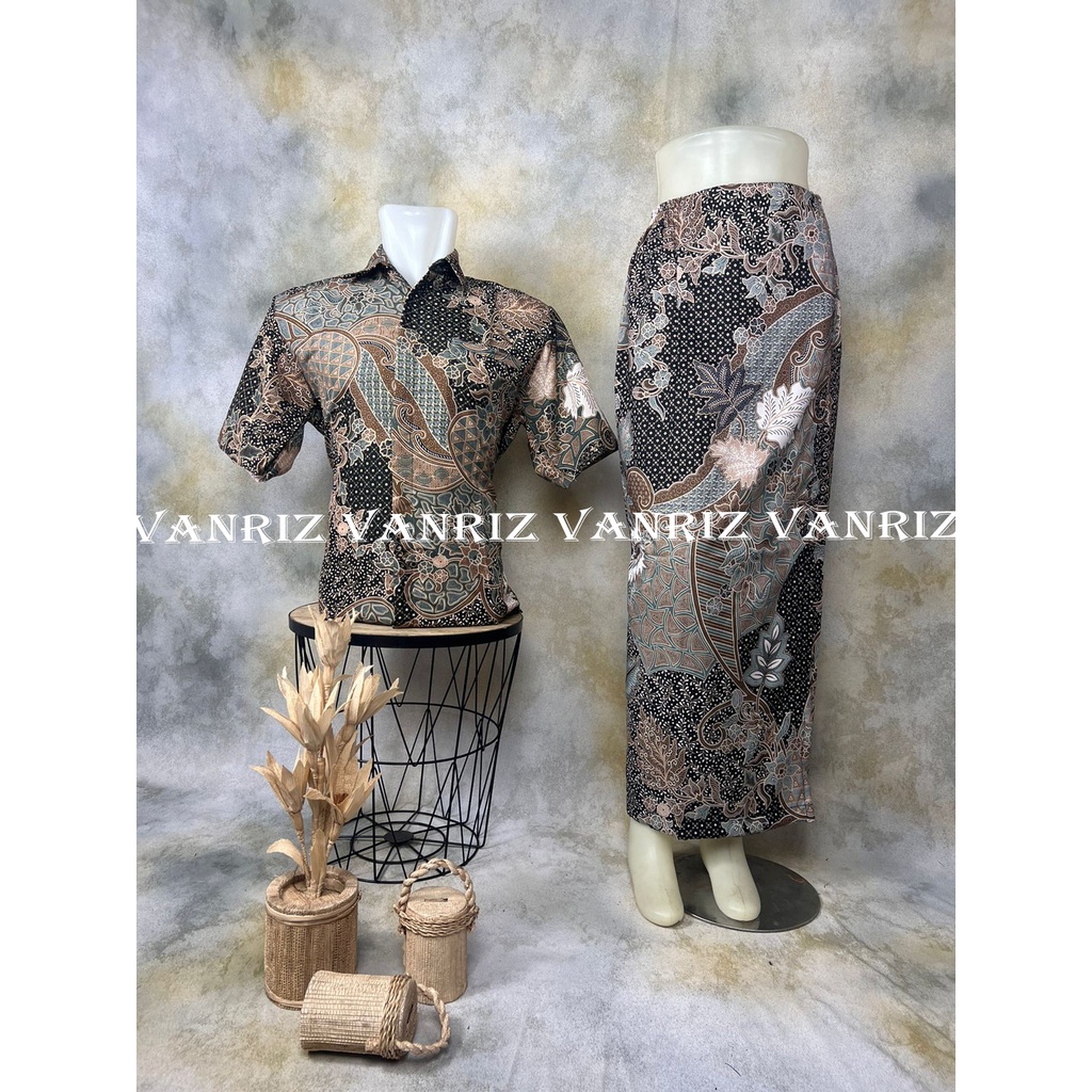 BATIK COUPLE / BAJU BATIK COUPLE / BATIK SET / BATIK LENGAN PENDEK / BATIK COUPLE ROK SPAN / ROK SPAN BATIK COUPLE / ROK SPAN BATIK