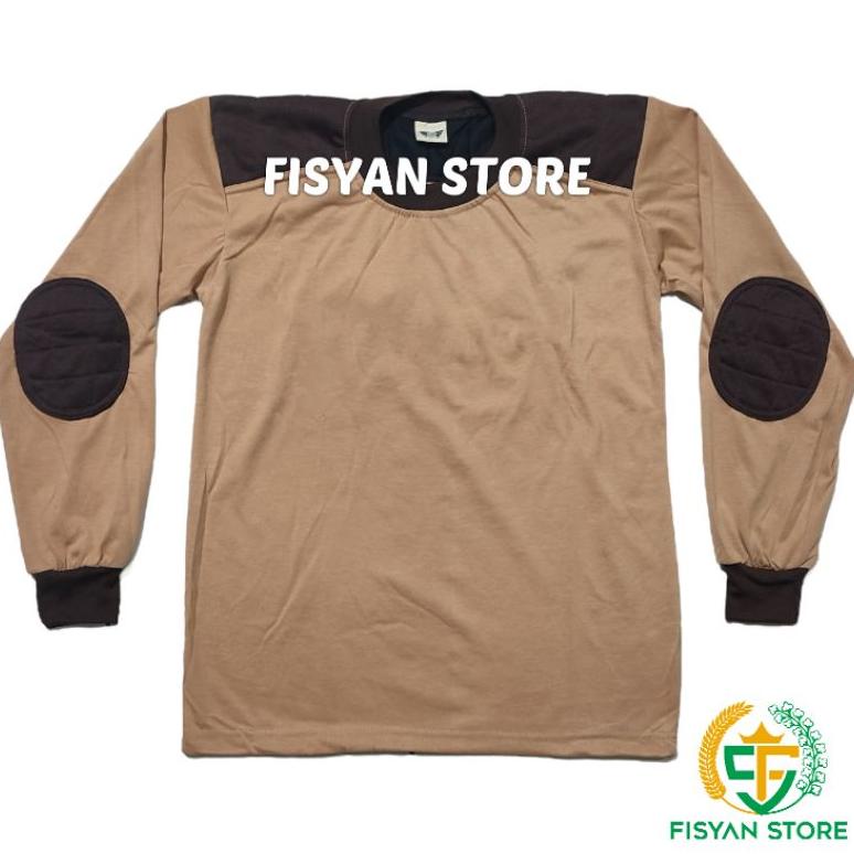 Berkualitas Kaos Lengan Panjang Coklat Pramuka | Kaos Penembak Coklat Pramuka