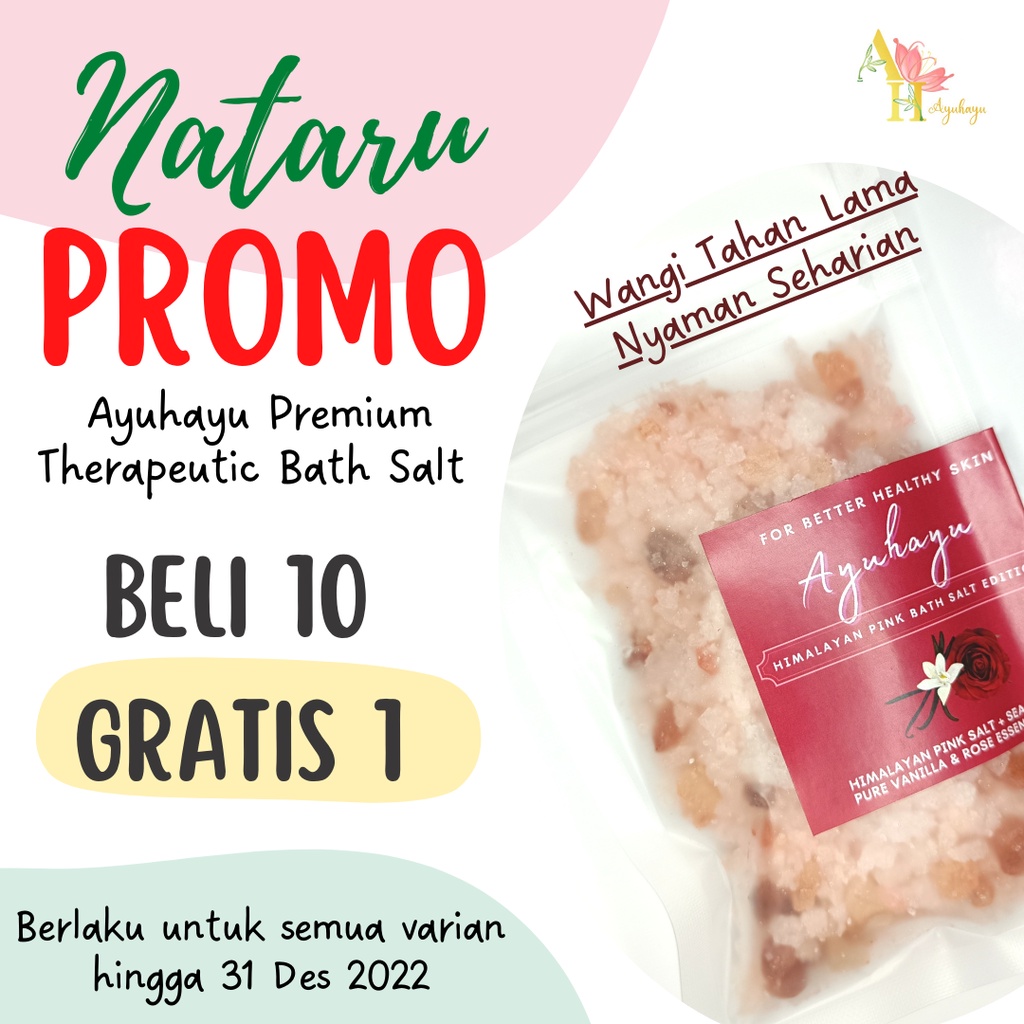 [75g] THERAPEUTIC HIMALAYAN BATH SALT AYUHAYU GARAM MANDI RENDAM KAKI SPA FOOT SOAK WANGI AROMATERAPI PURE ESSENTIAL OIL ALAMI