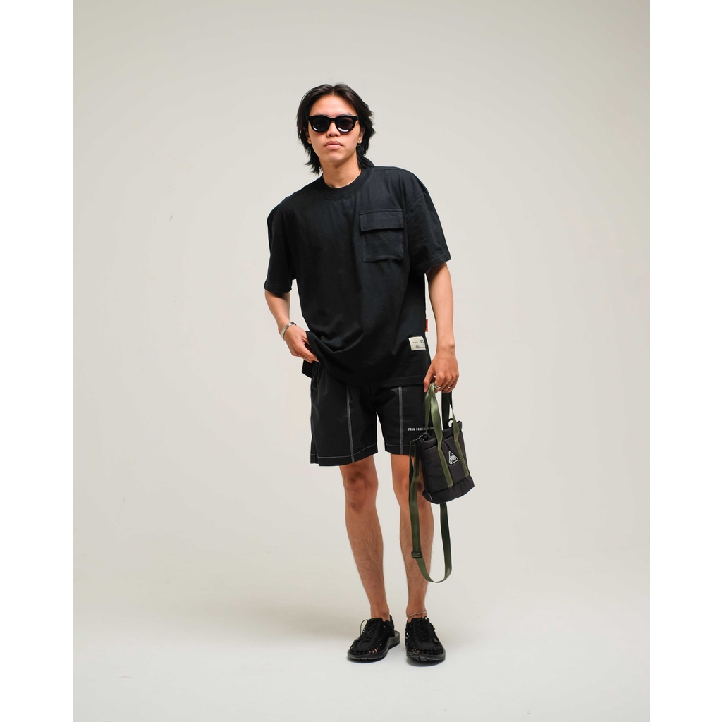 JAVAJONES Oversized Tee Pocket Black | Lionel | Kaos Pria Wanita