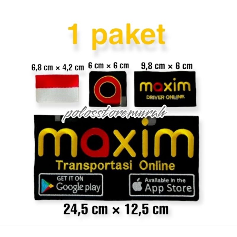 emblem/bordir maxim 1 paket