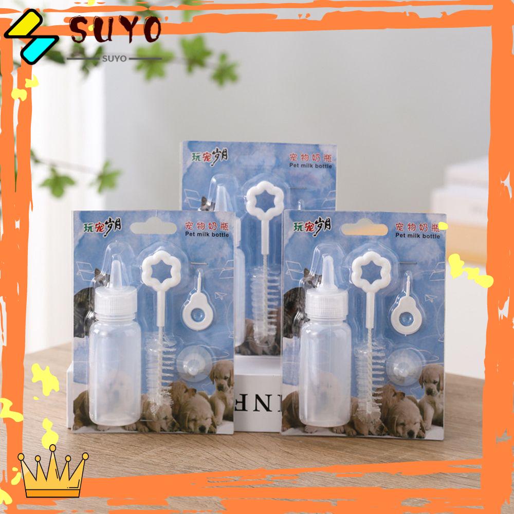 Suyo Pet Feeding Bottle Kits Rabbits Puppy Newborn Mini Nipple Pengganti Kitten Botol Susu