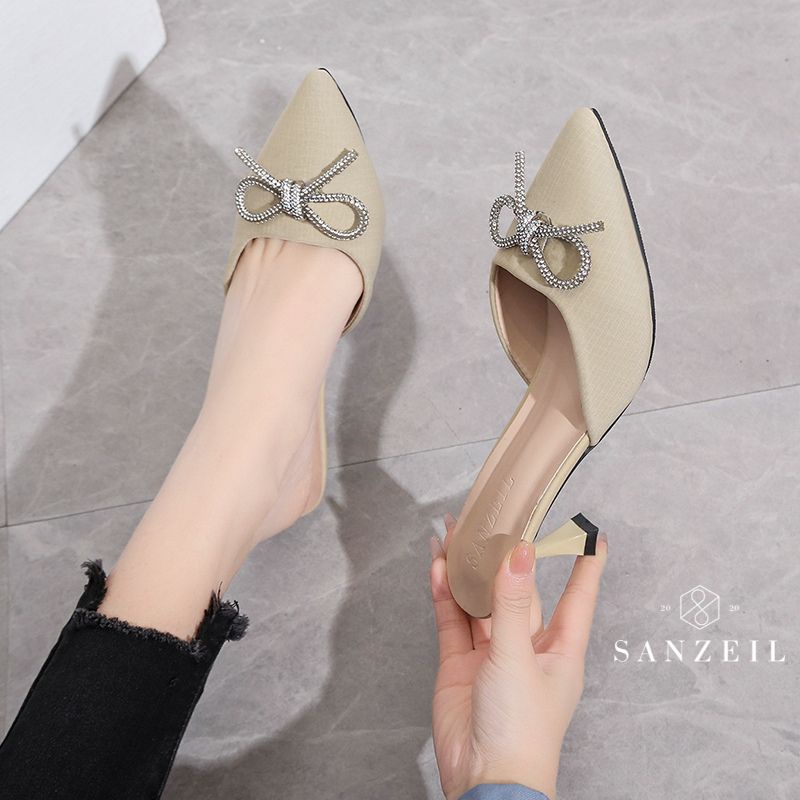 SANZEIL TYRA Sandal Hak Tinggi Import Elegan dengan Acc Pita 1678