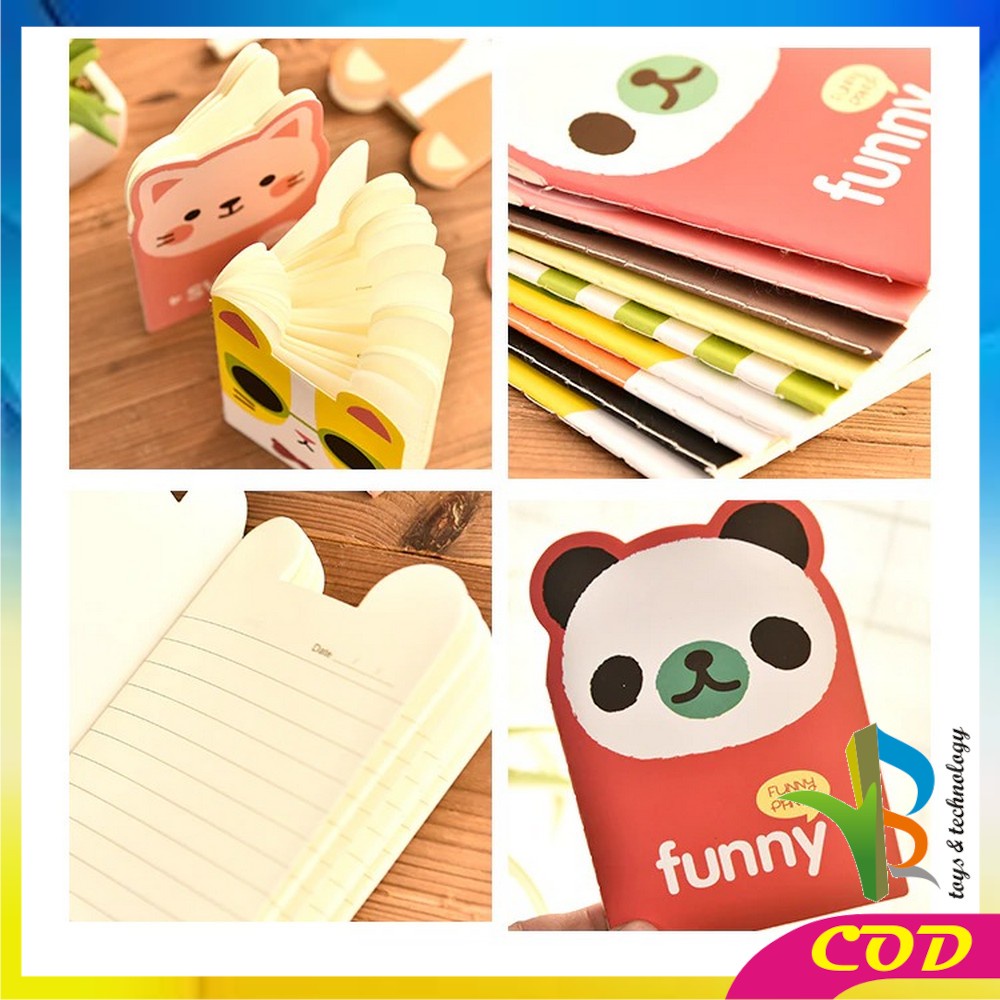 RB-A25 Buku Tulis Mini Notebook / Buku Tulis Memo Kecil Karton / Buku Catatan Cartoon Mini Book Lucu Anak Sekolah Import