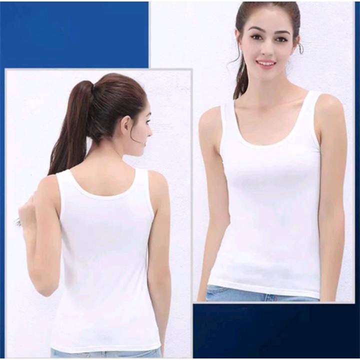 TANK TOP WANITA TALI BESAR/HITAM PUTIH L-XL PHG