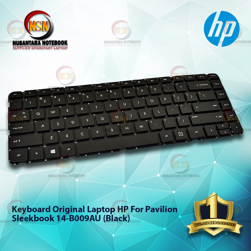 Keyboard Laptop HP Pavilion Sleekbook 14-B018TU Warna Black Hitam