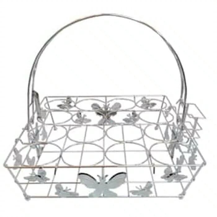 Tempat Aqua Gelas Stainless (16 Lubang)