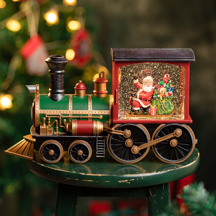 Snow Globe Kereta Santa Kotak Musik Lentera Snowglobe Christmas Train Kotak Musik Natal Harga Grosir Termurah Kado Natal Christmas Music Box Snow Box