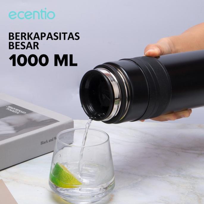 ecentio 1000ml Botol Minum Termos Termos air panas tumbler 304