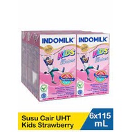 

Indomilk Susu Cair UHT Kids Strawberry 6 x 115 ml