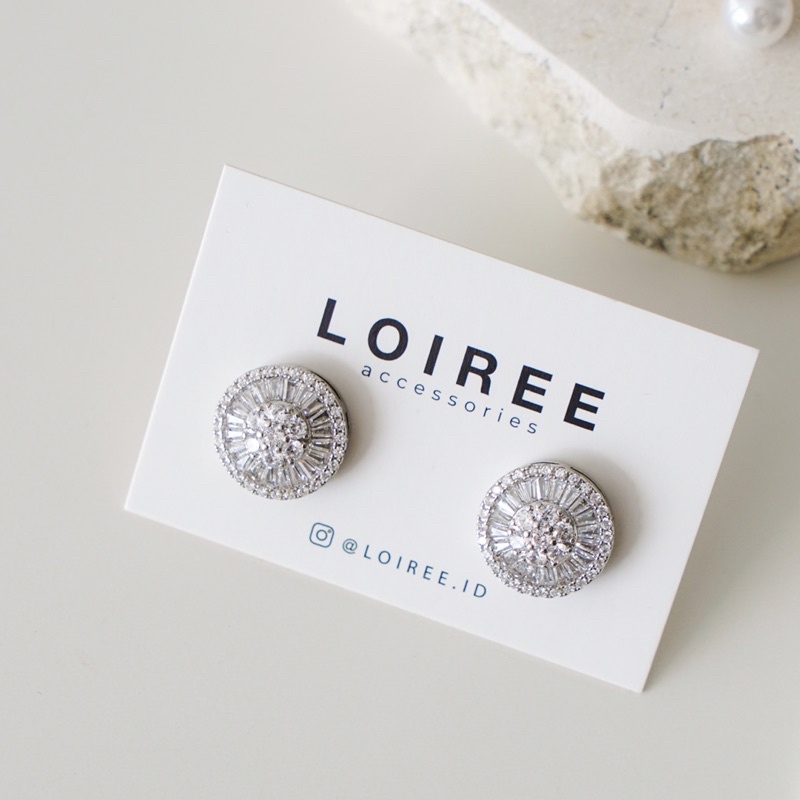 SOHO | Luxe Collection - Zirconia Round Halo Stud Bridal Earrings - Anting Tusuk Wanita