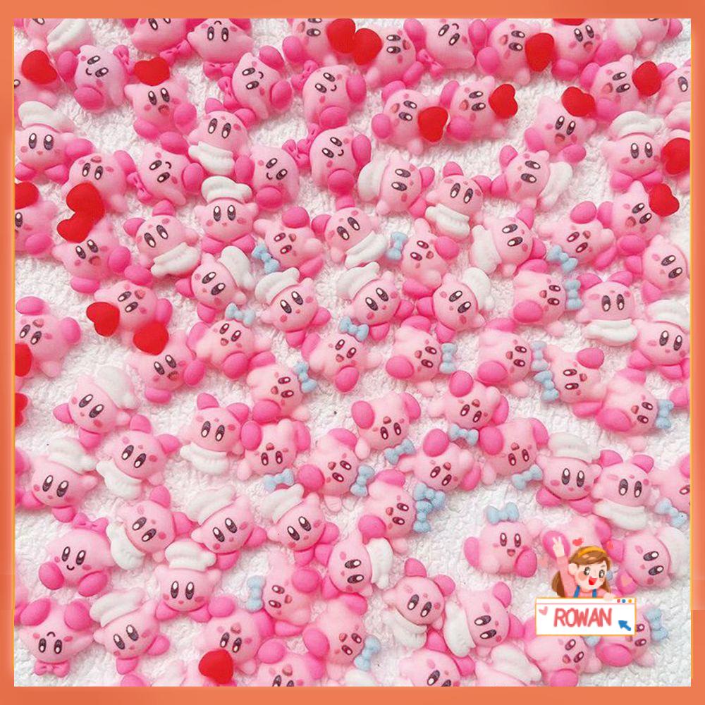 R-flower 10pcs Dekorasi Nail Art DIY Manicure Nail Rhinestones Resin Pink