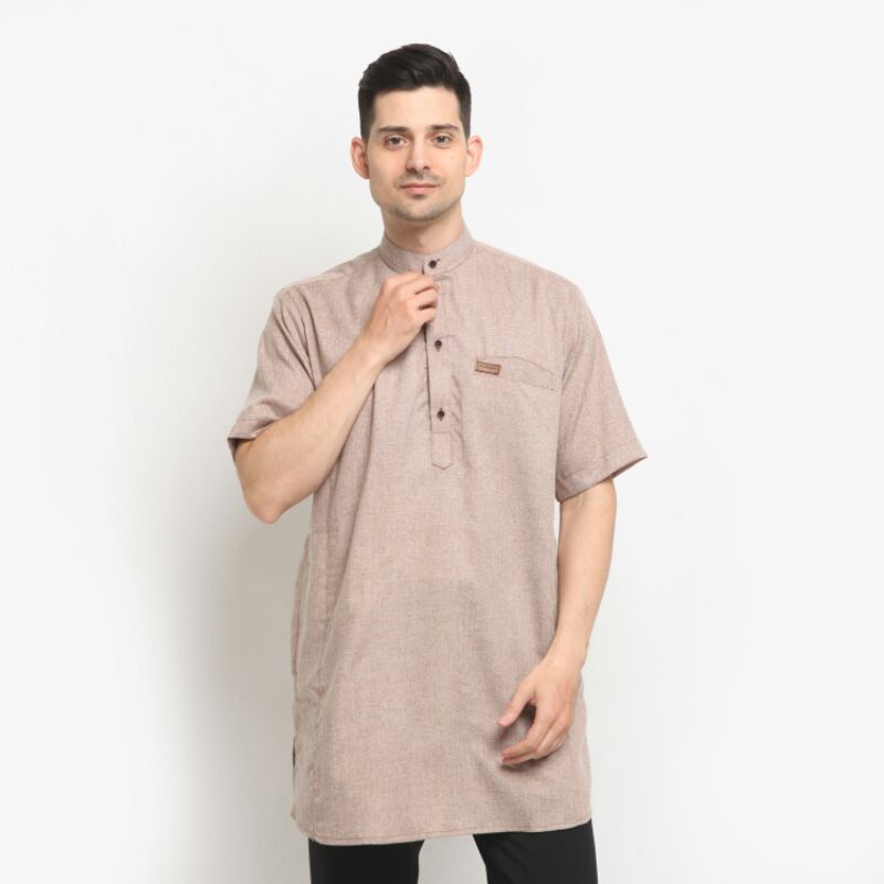 Baju Koko Pria Dewasa Kurta Lengan Pendek - Katun Madinah