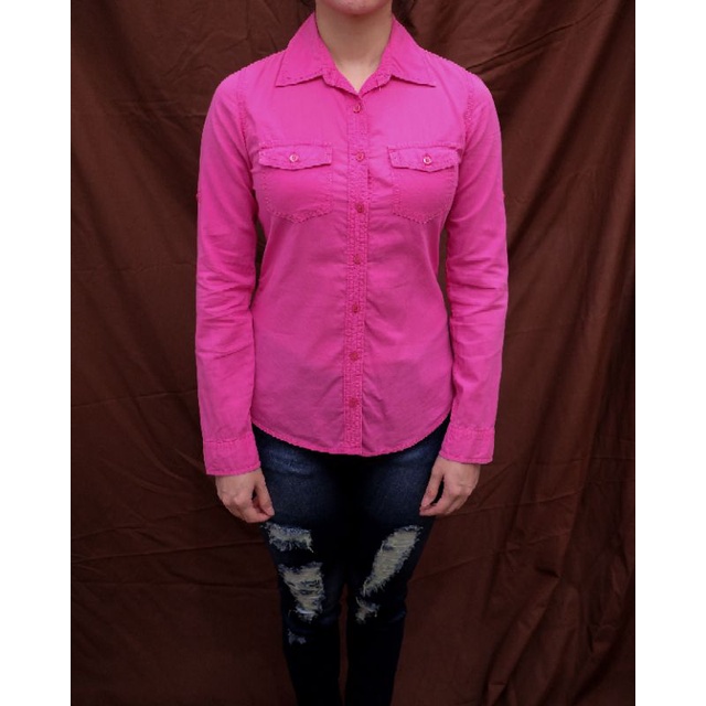 kemeja wanita murah baju kerja pakaian preloved baju branded kemeja pink