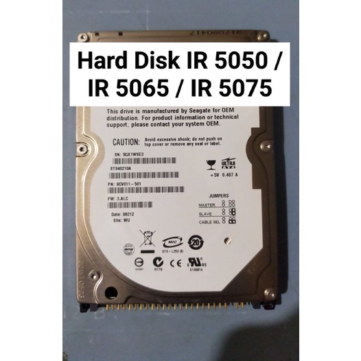 Hardisk IR 5050 / ir 5065 / ir5075 Full Sistem Tinggal Pasang