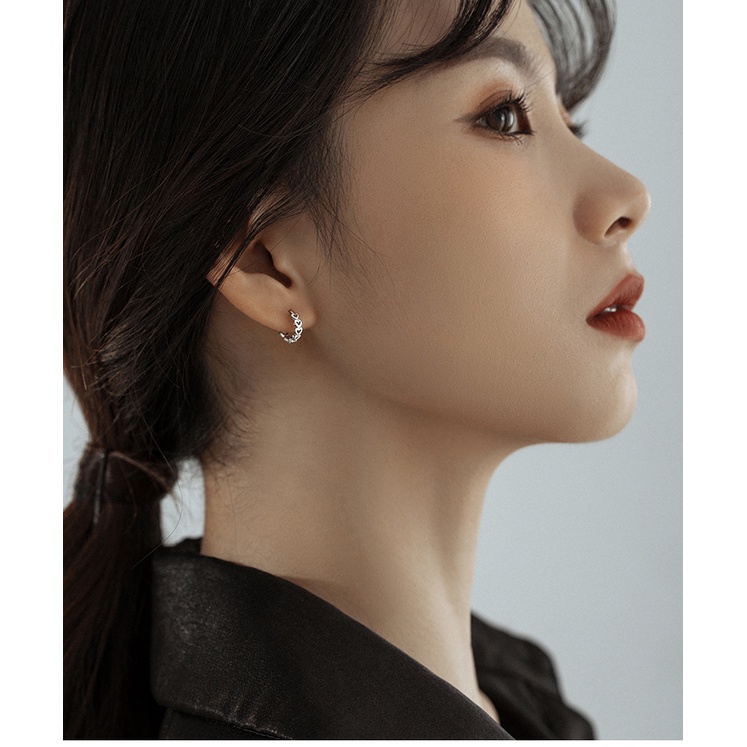 Love Ear Buckle 925anting Sterling Silver Anting Berbentuk Hati Niche Ins Tide Ear Studs Untuk Wanita Perempuan