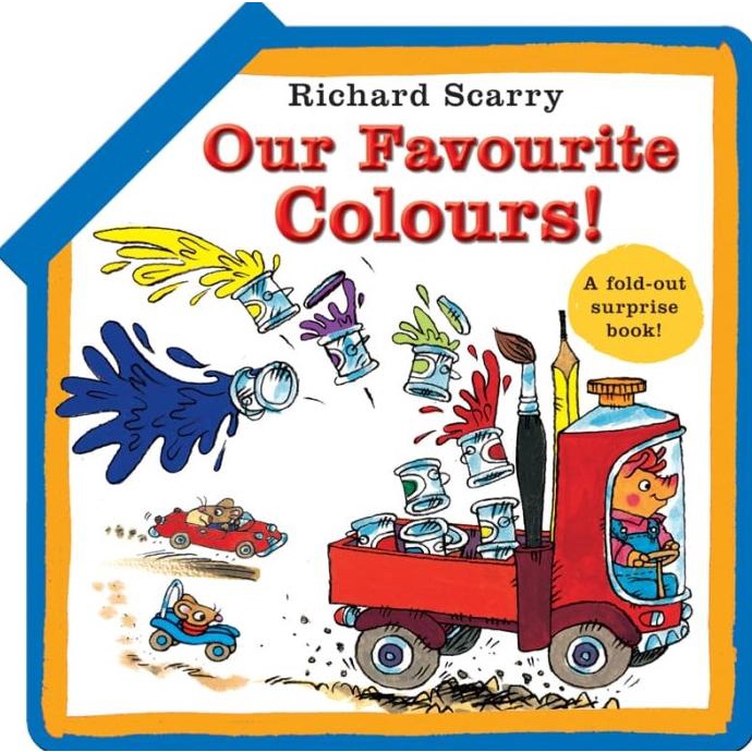 Richard Scarry Our Favourite Colours Board Pop Up Book Buku Preschool